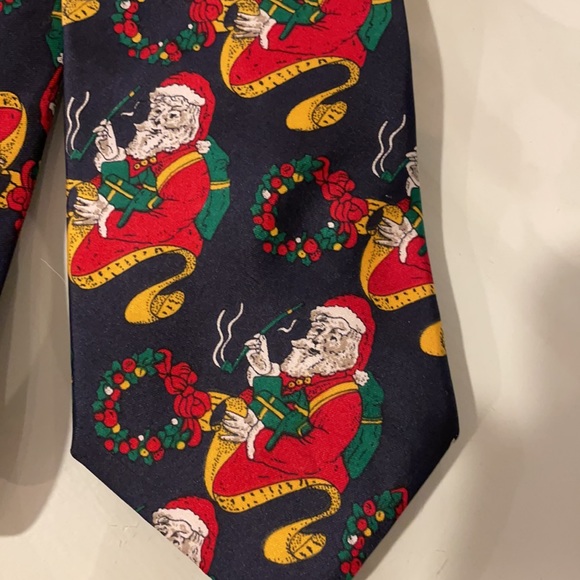 Vintage Dior Monsieur Silk Christmas Tie - Picture 2 of 5